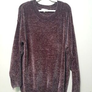 Listicle Purple Pullover Crew Neck Sweater Large